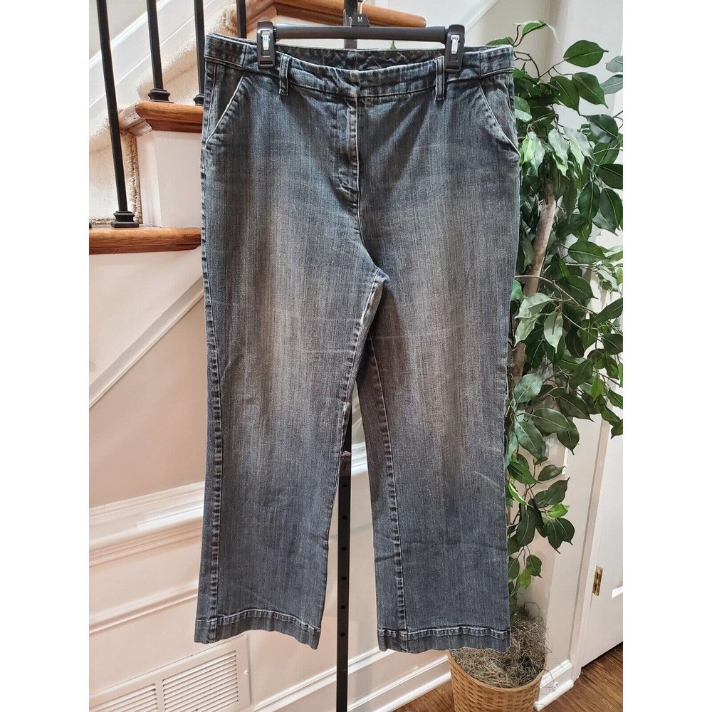 Talbots‎ Womens Blue Denim Cotton Mid Rise Stretch Casual Jeans Pant Size 14